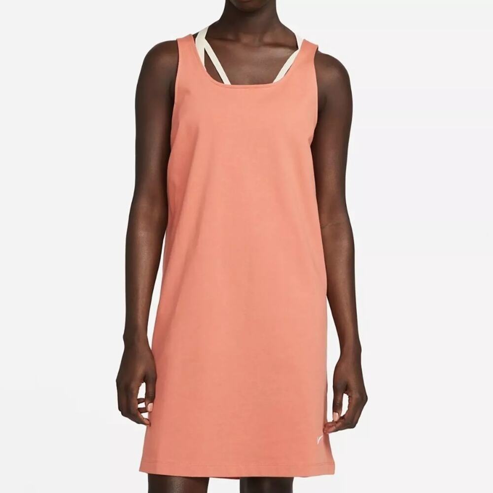 Nike Sportswear Loose Fit Tank Cotton Dress Swoosh Logo Athletic Size Small